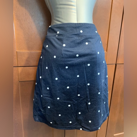 Navy polka dot skort stretchy athleisure - Picture 4 of 7